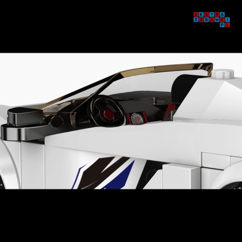 [27043] Klocki 364 el. Konstrukcyjne auto wyścigowe w gablocie Mould King