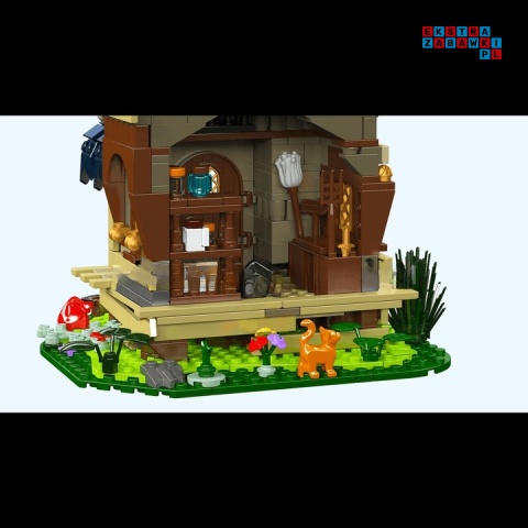 [10060] Klocki 1584 el. Konstrukcyjne duży wiatrak stojący średniowieczny młyn Mould King