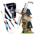 [10060] Klocki 1584 el. Konstrukcyjne duży wiatrak stojący średniowieczny młyn Mould King