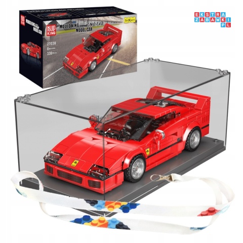 [27038] Klocki 338 el. Konstrukcyjne Ferrari auto sportowe w gablocie Mould King