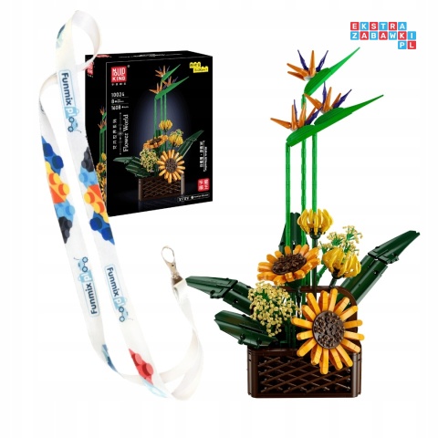 [10024S] Klocki 1608 el. Konstrukcyjne kwiaty słoneczniki dekoracja Mould King