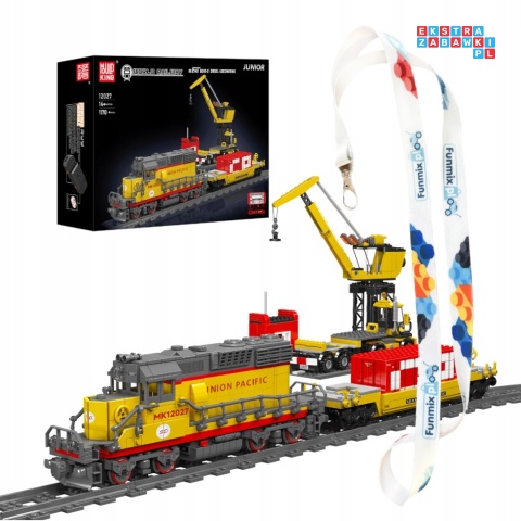 [12027S] Klocki 1257 el. Konstrukcyjne lokomotywa kolejka pociąg model Mould King