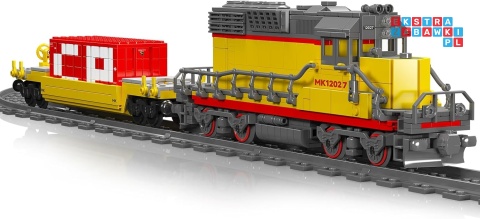[12027S] Klocki 1257 el. Konstrukcyjne lokomotywa kolejka pociąg model Mould King