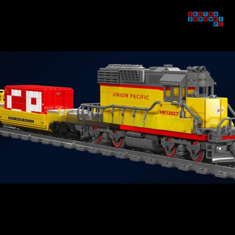 [12027S] Klocki 1257 el. Konstrukcyjne lokomotywa kolejka pociąg model Mould King