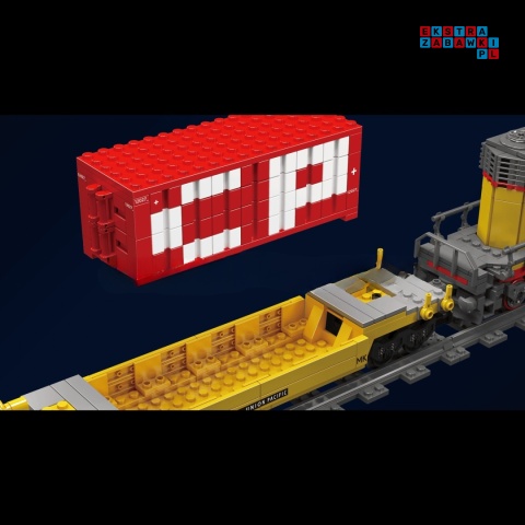 [12027S] Klocki 1257 el. Konstrukcyjne lokomotywa kolejka pociąg model Mould King