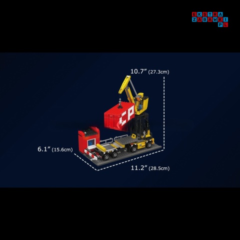[12027S] Klocki 1257 el. Konstrukcyjne lokomotywa kolejka pociąg model Mould King