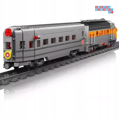 [12018S] Klocki 1751 el. Konstrukcyjne pociąg kolejka model Mould King