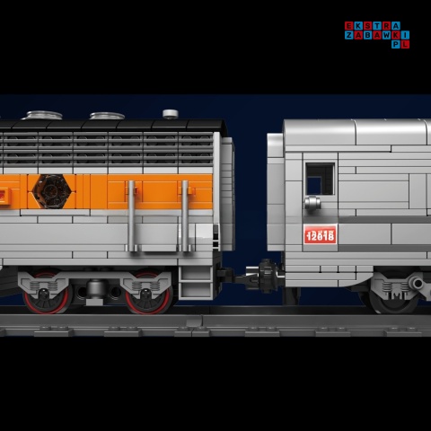 [12018S] Klocki 1751 el. Konstrukcyjne pociąg kolejka model Mould King