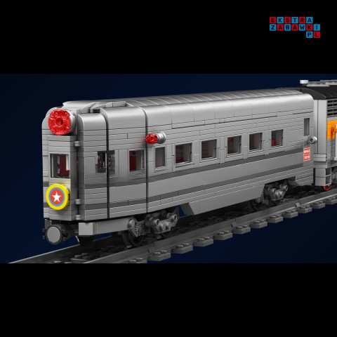 [12018S] Klocki 1751 el. Konstrukcyjne pociąg kolejka model Mould King