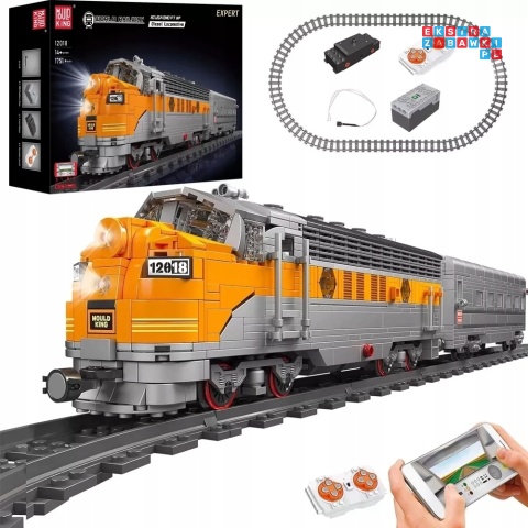 [12018S] Klocki 1751 el. Konstrukcyjne pociąg kolejka model Mould King