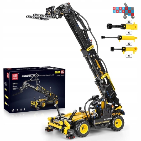 [19009] Klocki 803 el. Konstrukcyjne podnośnik pneumatyczny dźwig Mould King