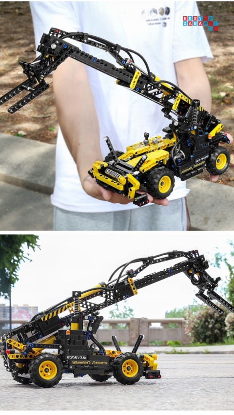 [19009] Klocki 803 el. Konstrukcyjne podnośnik pneumatyczny dźwig Mould King