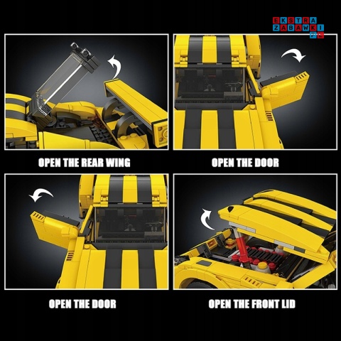 [10046] Klocki 1373 el. Konstrukcyjne pojazd Dodge Viper Mould King