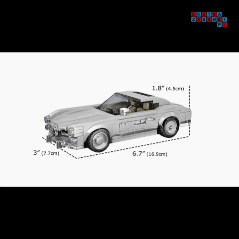 [27037] Klocki 350 el. Konstrukcyjne pojazd sportowy w gablocie Mould King