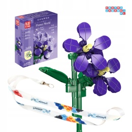 [24014] Klocki 145 el. Kwiatki Violets fiołki dekoracja do wazonu Mould King