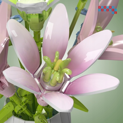 [10057] Klocki 1006 el. Model kwiaty w wazonie ozdoba bukiet Mould King