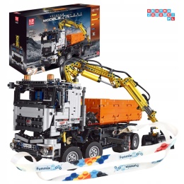[19007] Klocki 2970 el. Pojazd 2w1 koparka wywrotka maszyna budowlana RC Mould King