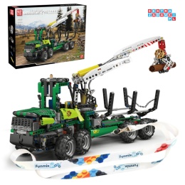 [19006] Klocki 938 el. Pojazd technic pneumatyczna ciężarówka do transportu drewna Mould King