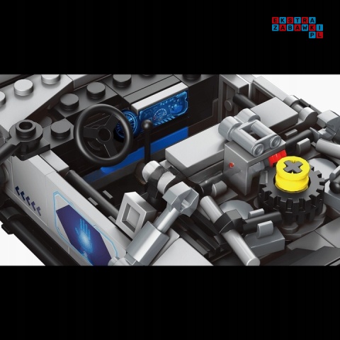 [27019] Klocki 414 el. Pojazd technic sportowy Delorean w gablocie Mould King