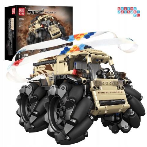 [20016] Klocki 617 el. Pojazd zdalnie sterowany Mecanum ATV Mould King