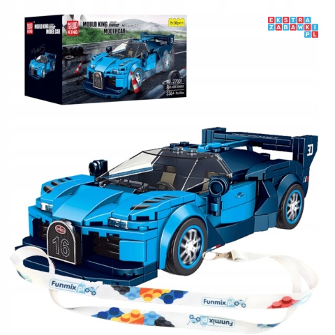 [27001] Klocki 375 el. Sportowe auto GT mini wyścigowe w gablocie Mould King