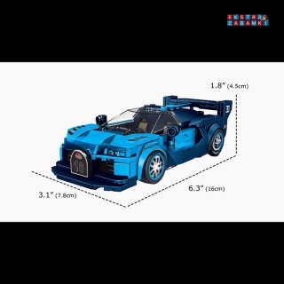 [27001] Klocki 375 el. Sportowe auto GT mini wyścigowe w gablocie Mould King [S]