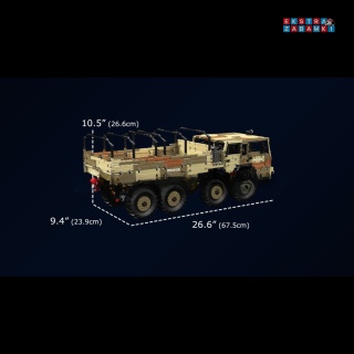 [20040] Klocki 4733 el. Technic auto wojskowe terenowe ciężarówka Mould King [S]