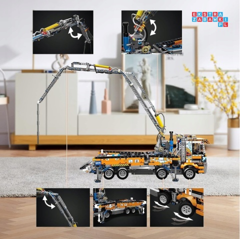 [19014] Klocki 2132 el. Technic ciężarówka pojazd dźwig do betonu Mould King