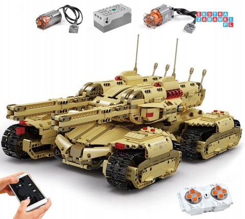 [20011S] Klocki 3445 el. Technic czołg pojazd Red Allert zdalnie sterowany RC Mould King