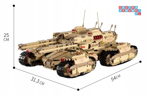 [20011S] Klocki 3445 el. Technic czołg pojazd Red Allert zdalnie sterowany RC Mould King