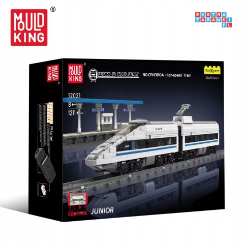 [12021] Klocki 1211 el. Technic lokomotywa kolejka pociąg zdalnie sterowany Mould King