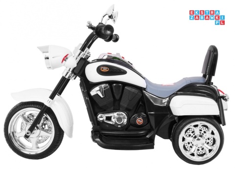 [TR1501] Motocykl Chopper NightBike 1x20W 6V/4.5Ah - biały