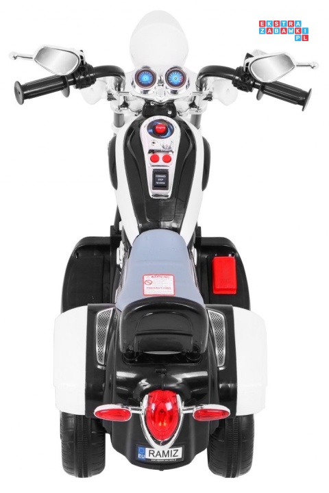 [TR1501] Motocykl Chopper NightBike 1x20W 6V/4.5Ah - biały