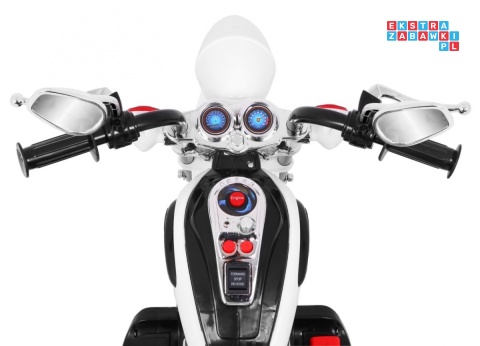 [TR1501] Motocykl Chopper NightBike 1x20W 6V/4.5Ah - biały