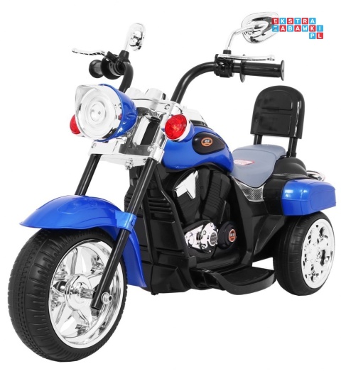 [TR1501] Motocykl Chopper NightBike 1x20W 6V/4.5Ah - niebieski