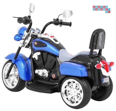 [TR1501] Motocykl Chopper NightBike 1x20W 6V/4.5Ah - niebieski
