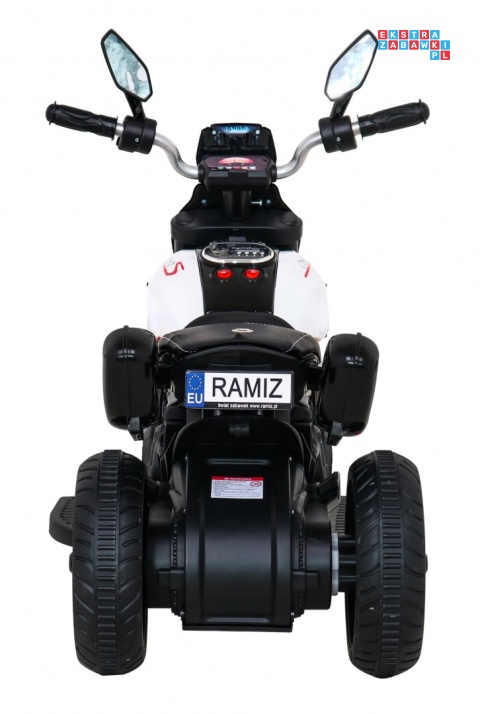 [BLJ818] Motocykl Fast Tourist na akumulator 1x18W 6V/4.5Ah Audio Światła Ekoskóra - biały