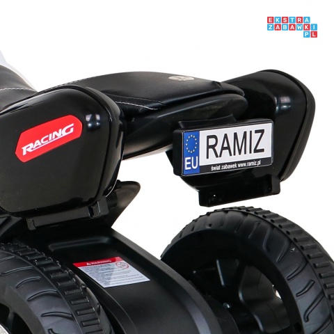 [BLJ818] Motocykl Fast Tourist na akumulator 1x18W 6V/4.5Ah Audio Światła Ekoskóra - biały