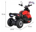 [BLJ818] Motocykl Fast Tourist na akumulator 1x18W 6V/4.5Ah Audio Światła Ekoskóra - czerwony