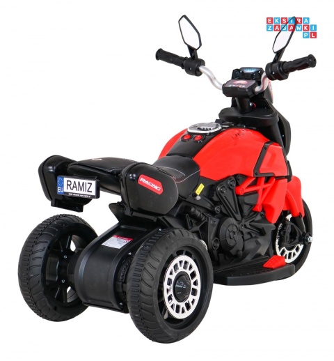 [BLJ818] Motocykl Fast Tourist na akumulator 1x18W 6V/4.5Ah Audio Światła Ekoskóra - czerwony