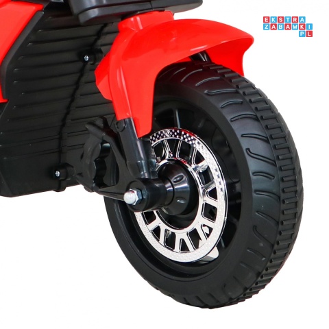 [BLJ818] Motocykl Fast Tourist na akumulator 1x18W 6V/4.5Ah Audio Światła Ekoskóra - czerwony