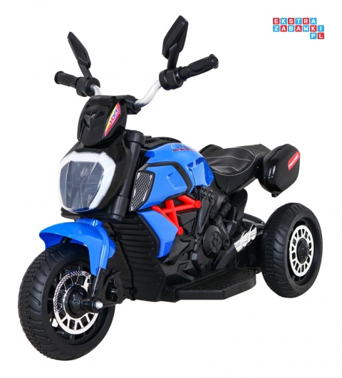 [BLJ818] Motocykl Fast Tourist na akumulator 1x18W 6V/4.5Ah Audio Światła Ekoskóra - niebieski