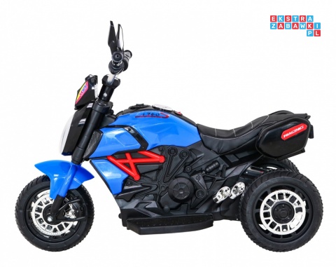 [BLJ818] Motocykl Fast Tourist na akumulator 1x18W 6V/4.5Ah Audio Światła Ekoskóra - niebieski