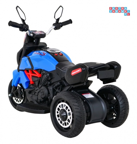 [BLJ818] Motocykl Fast Tourist na akumulator 1x18W 6V/4.5Ah Audio Światła Ekoskóra - niebieski