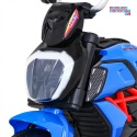[BLJ818] Motocykl Fast Tourist na akumulator 1x18W 6V/4.5Ah Audio Światła Ekoskóra - niebieski