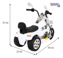 [LL777] Motocykl Hot Chopper na akumulator 1x25W 6V/4,5Ah światla melodyjki - biały