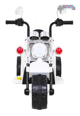 [LL777] Motocykl Hot Chopper na akumulator 1x25W 6V/4,5Ah światla melodyjki - biały