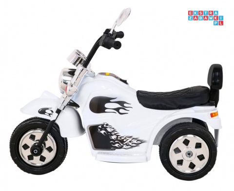 [LL777] Motocykl Hot Chopper na akumulator 1x25W 6V/4,5Ah światla melodyjki - biały