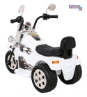 [LL777] Motocykl Hot Chopper na akumulator 1x25W 6V/4,5Ah światla melodyjki - biały
