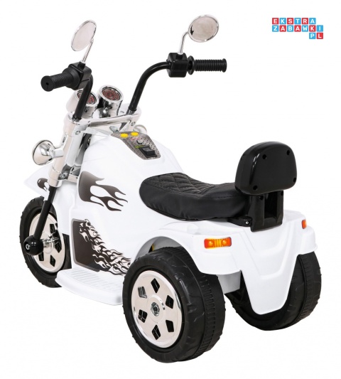 [LL777] Motocykl Hot Chopper na akumulator 1x25W 6V/4,5Ah światla melodyjki - biały